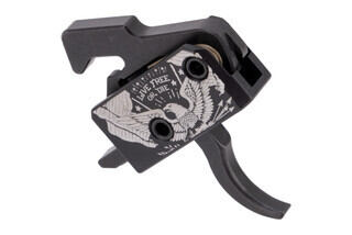 Rise Armament Live Free or Die drop in AR-15 curved trigger.
